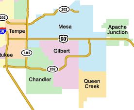 towing service map gilbert